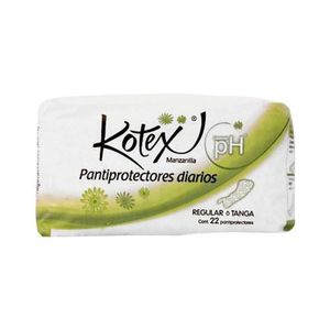 Pantiprotectores Kotex Manzanilla 22 Piezas