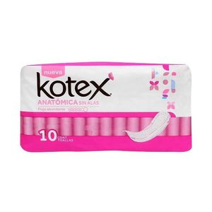 Kotex Abundante Sin Alas 10 Toallas