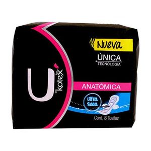Kotex Unica Anatomica Con Alas 8 Toallas