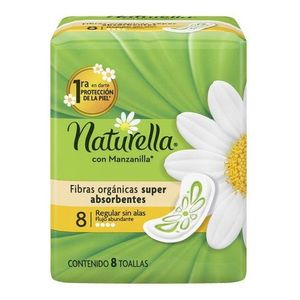 Naturella Manzanilla Abundante Sin Alas 8 Toallas