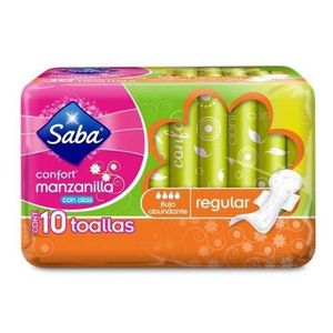 Saba Regular Manzanilla Abundante Con Alas 10 Toallas