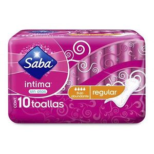 Saba Regular Sin Alas 10 Toallas
