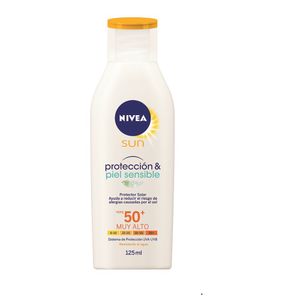 Protector Solar Nivea Sun Proteccion & Piel Sensible FPS 50 125 mL