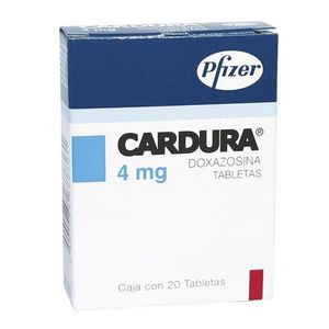 Cardura 4 mg 20 Tabletas