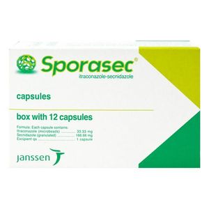 Sporasec 33.3 mg / 166.6 mg 12 Capsulas