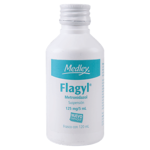 Flagyl Suspension 125 mg / 5 mL Frasco con 120 mL