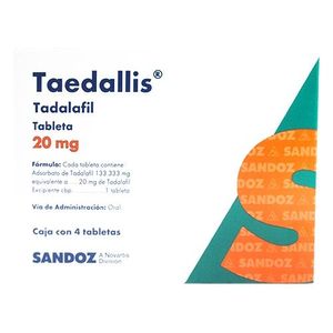 Taedallis 20 mg 4 Tabletas
