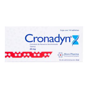 Cronadyn 20 mg 14 Tabletas
