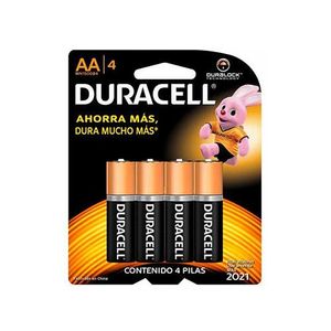 Pila Duracell AA 4 Piezas