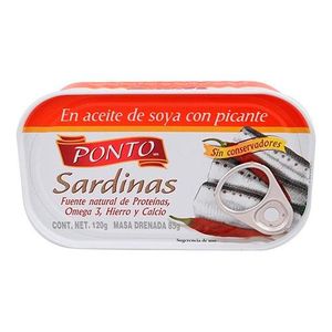 Sardina en Aceite de Soya Ponto 120 g