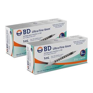 Jeringa para Insulina BD Ultra-Fine 1 mL 31G x 6mm 10 Piezas