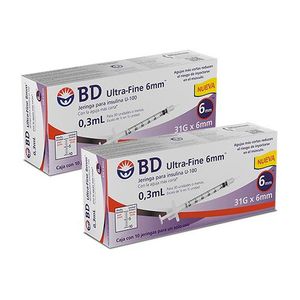Jeringa para Insulina BD Ultra-Fine 0.3 mL 31G x 6mm 10 Piezas