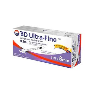 Jeringa para Insulina BD Ultra-Fine 0.3 mL 31 G x 8mm