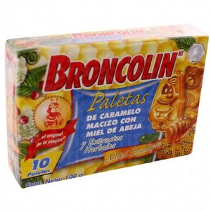 Broncolin Paletas Miel-Eucalipto 10 Piezas