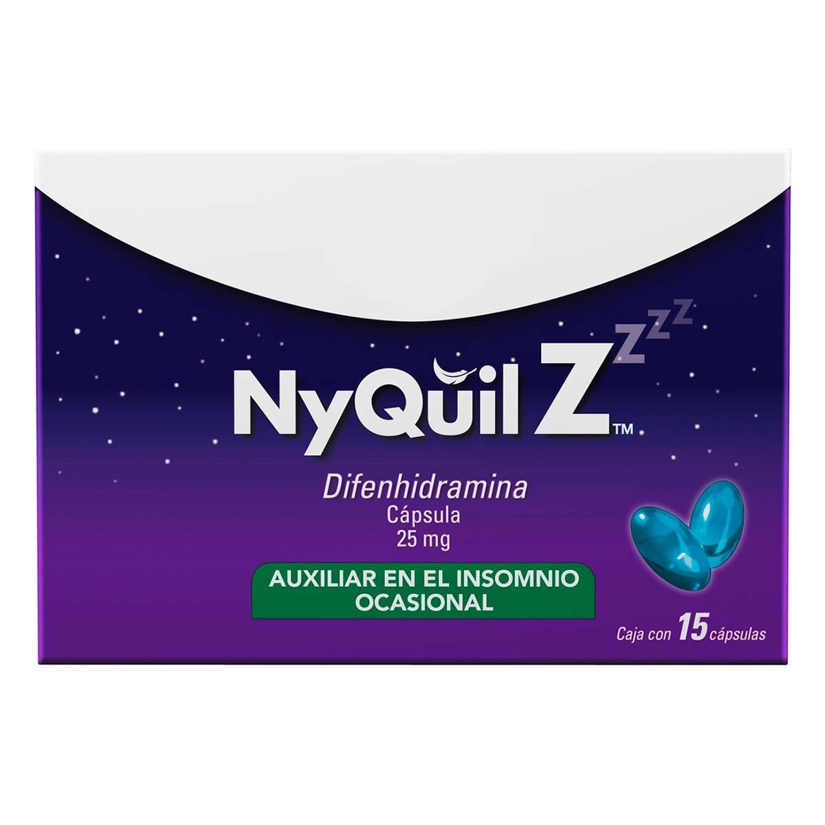 Nyquil Z 25 mg 15 Capsulas Farmacias Klyns