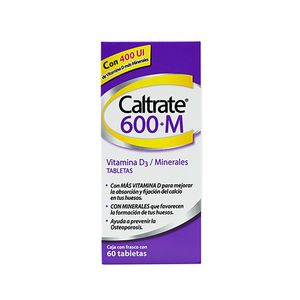 Caltrate 600 + M 600 mg / 400 UI 60 Tabletas