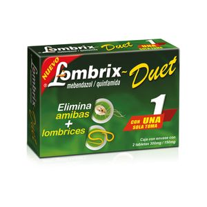 Lombrix Duet 300 mg /150 mg 2 Tabletas