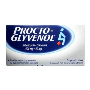 Procto-Glyvenol 400 mg / 40 mg 5 Supositorios
