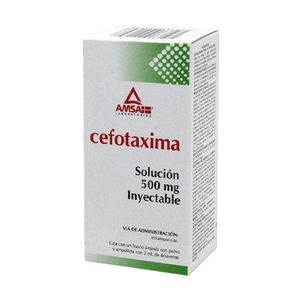 Cefotaxima Solucion Inyectable 500 mg 1 Ampolletas