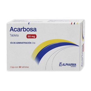 Acarbosa 50 mg 30 Tabletas