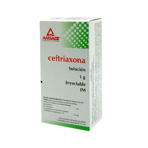 Ceftriaxona Solucion Inyectable 1g 3.5 mL