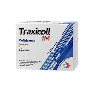 Traxicoll IM Ceftriaxona Solucion Inyectable 1 g 1 Ampolleta