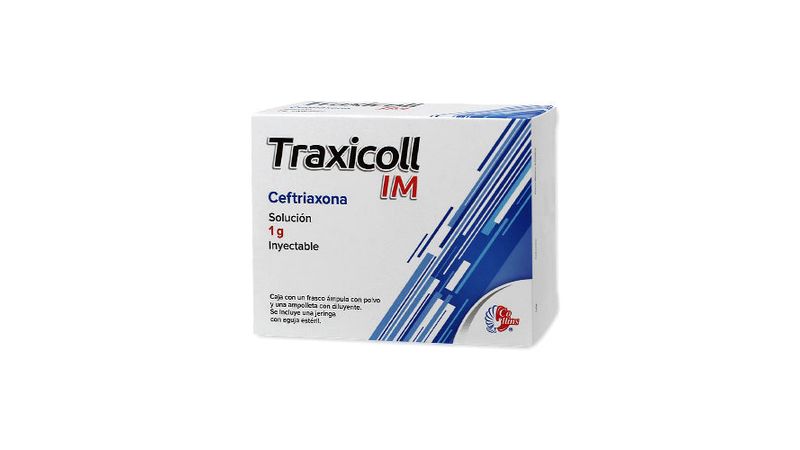 Traxicoll IM Ceftriaxona Solucion Inyectable 1 g 1 Ampolleta - Farmacias  Klyns