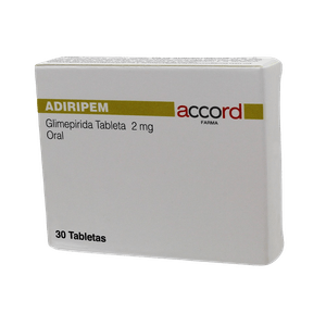 Adiripem Glimepirida 2 mg 30 Tabletas