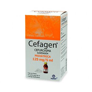 Cefagen Cefuroxima Suspension 125 mg / 5 mL Frasco con 50 mL
