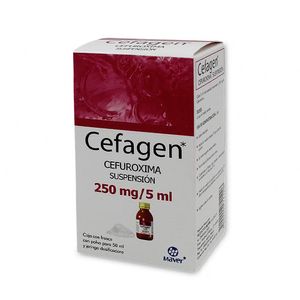 Cefagen Cefuroxima Suspension 250 mg/5 mL Frasco con 50 mL