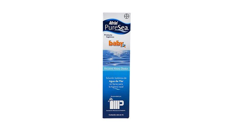 Afrin Pure Sea Baby Descongestión e Higiene Nasal Agua de Mar, 50 ml.