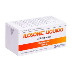 Ilosone Liquido Suspension 125 mg Frasco con 120 mL