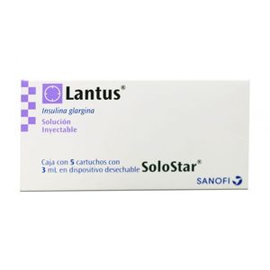 Lantus Solucion Inyectable 3 mL 5 Cartuchos con 3 mL