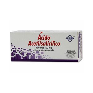 Acido Acetilsalicilico 100 mg 30 Tabletas