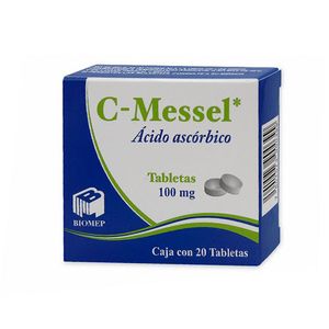 C-Messel Acido Ascorbico 100 mg 20 Tabletas