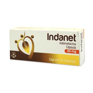 Indanet Indometacina 25 mg 30 Capsulas