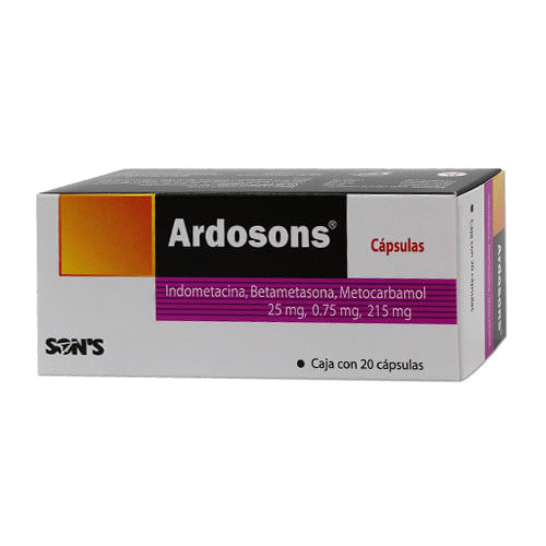 Ardosons 25 mg /  mg / 215 mg 20 Capsulas - Farmacias Klyns