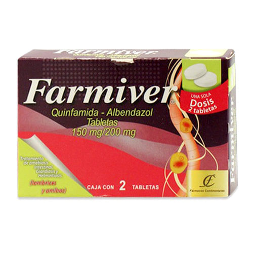 Farmiver-Quinfamida-150-mg---Albendazol-200-mg-2-Tabletas
