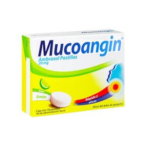 Mucoangin Limon 20 mg 18 Tabletas