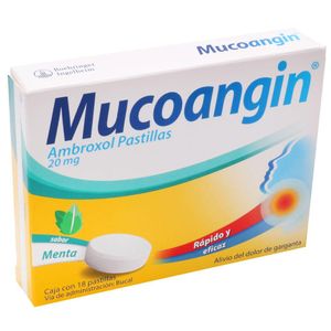 Mucoangin Menta 20 mg 18 Pastillas