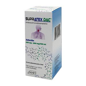 Supratex Dac Solucion Ambroxol 300 mg / Levodropropizina 600 mg/100 ml / Frasco con 120 mL