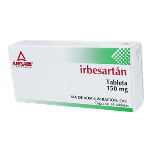 Irbesartan 150 mg 14 Tabletas