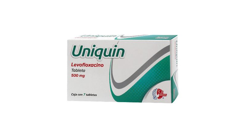 Unuquin Levofloxacino 500 mg 7 Tabletas - Farmacias Klyns