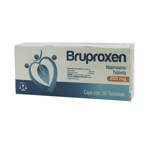 Bruproxen Naproxeno 250 mg 30 Tabletas