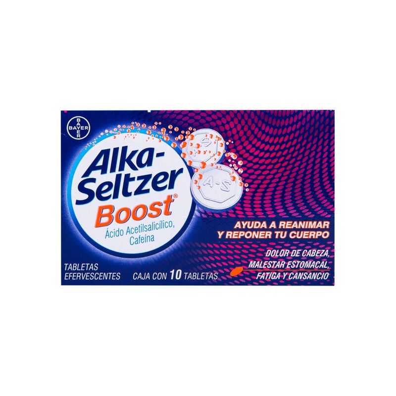 Alka Seltzer Boost 10 Tabletas Efervescentes - Farmacias Klyns