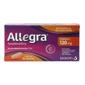 Allegra 120 mg 10 Tabletas
