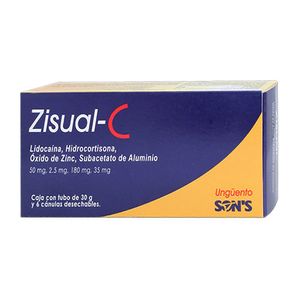 Zisual C 50 mg / 2.5 mg / 180 mg / 35 mg Tubo con 30 g