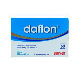 Daflon 450 mg / 50 mg 60 Tabletas