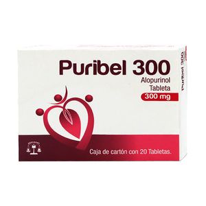 Puribel Alopurinol 300 mg 20 Tabletas