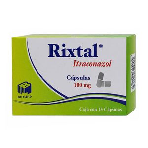 Rixtal Itraconazol 100 mg 15 Capsulas
